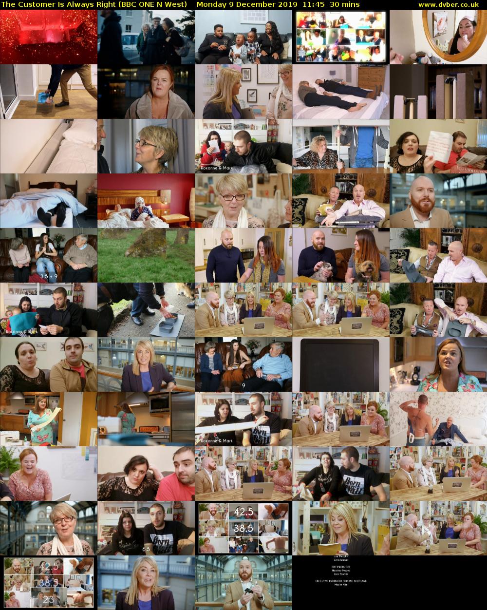 The Customer Is Always Right (BBC ONE N West) Monday 9 December 2019 11:45 - 12:15