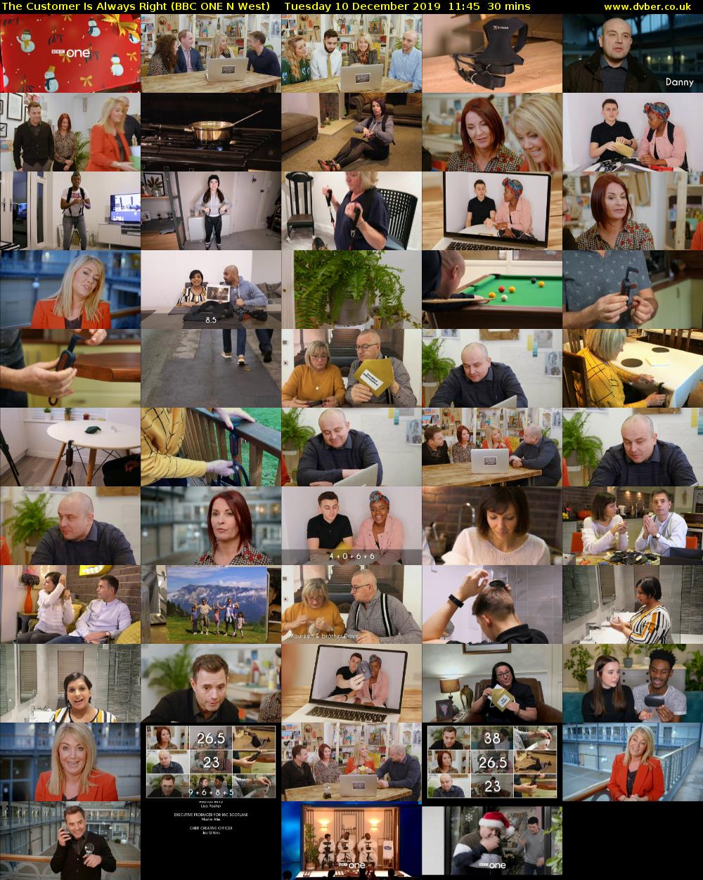 The Customer Is Always Right (BBC ONE N West) Tuesday 10 December 2019 11:45 - 12:15