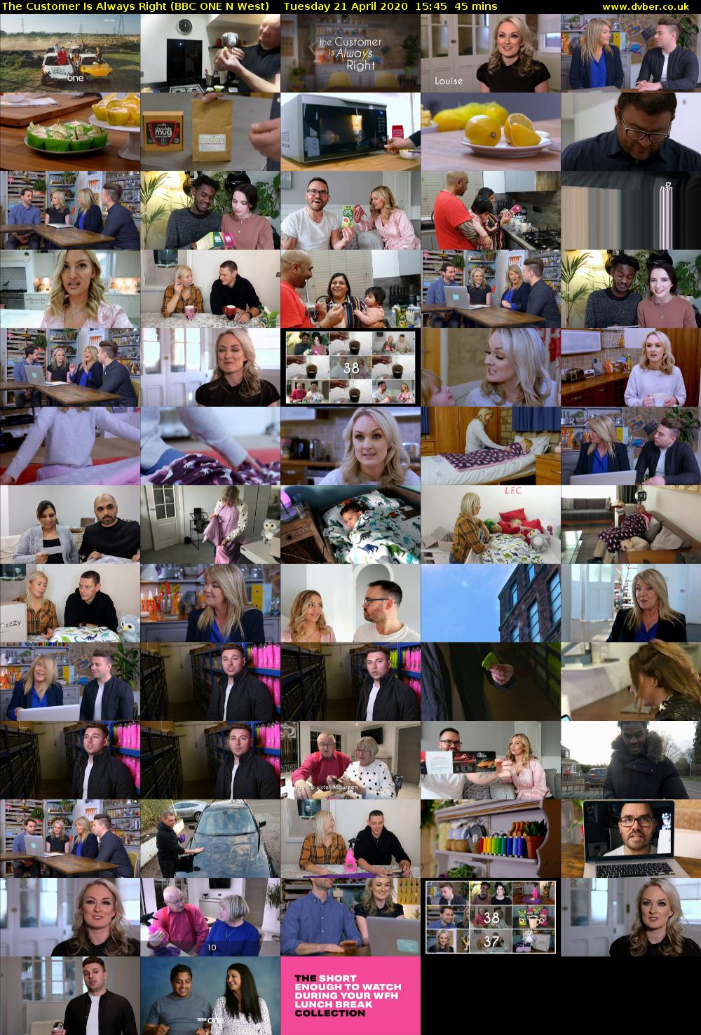 The Customer Is Always Right (BBC ONE N West) Tuesday 21 April 2020 15:45 - 16:30