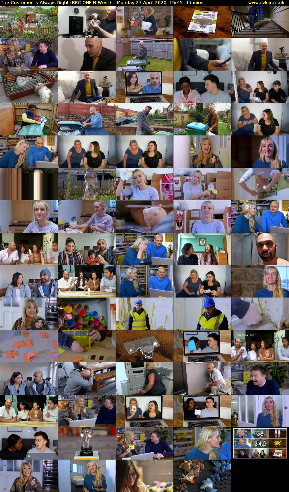 The Customer Is Always Right (BBC ONE N West) Monday 27 April 2020 15:45 - 16:30