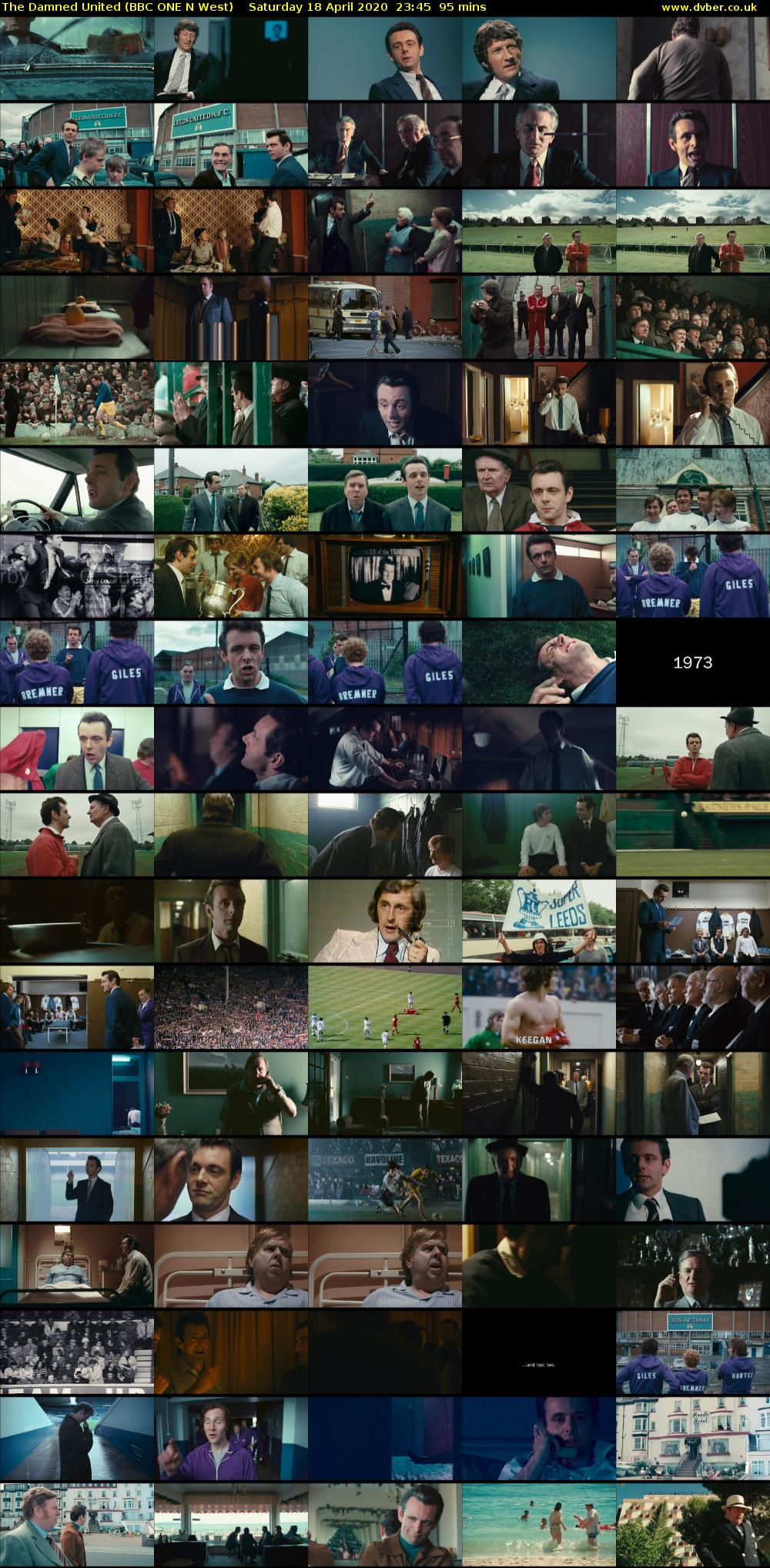 The Damned United (BBC ONE N West) Saturday 18 April 2020 23:45 - 01:20