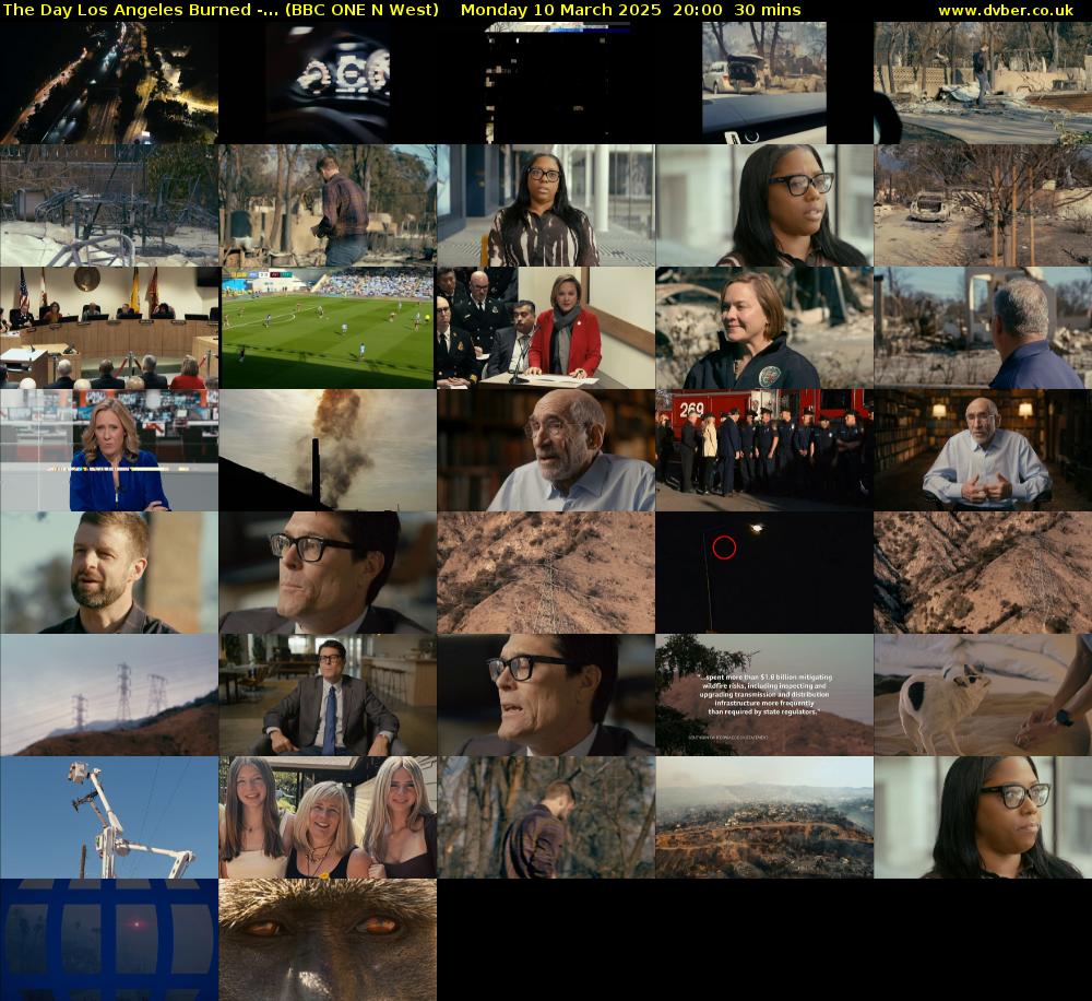 The Day Los Angeles Burned -... (BBC ONE N West) Monday 10 March 2025 20:00 - 20:30
