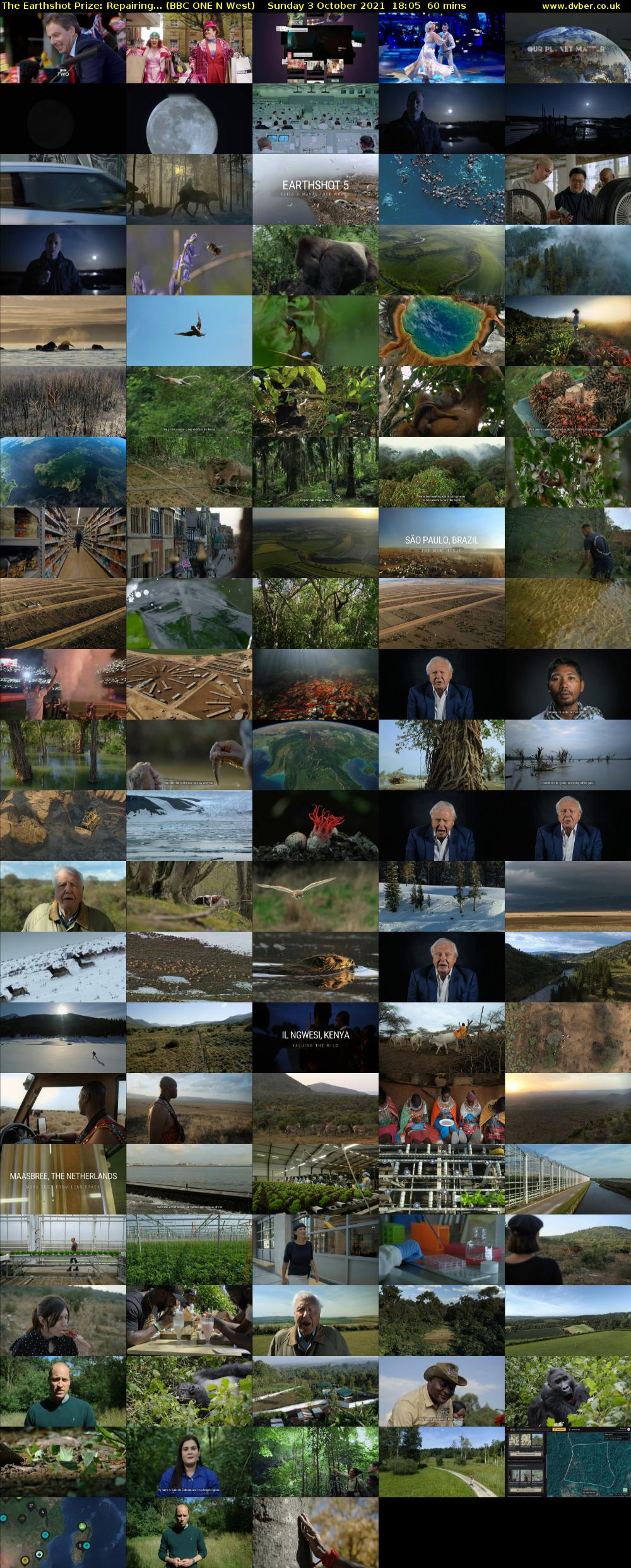 The Earthshot Prize: Repairing... (BBC ONE N West) Sunday 3 October 2021 18:05 - 19:05