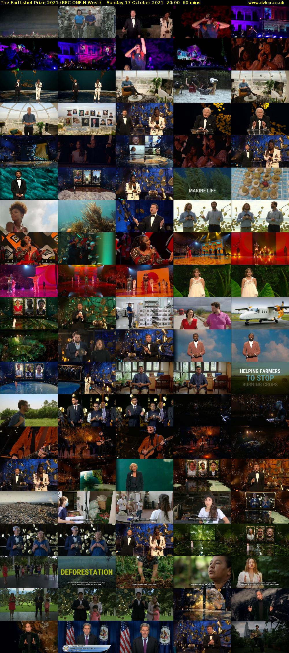 The Earthshot Prize 2021 (BBC ONE N West) Sunday 17 October 2021 20:00 - 21:00