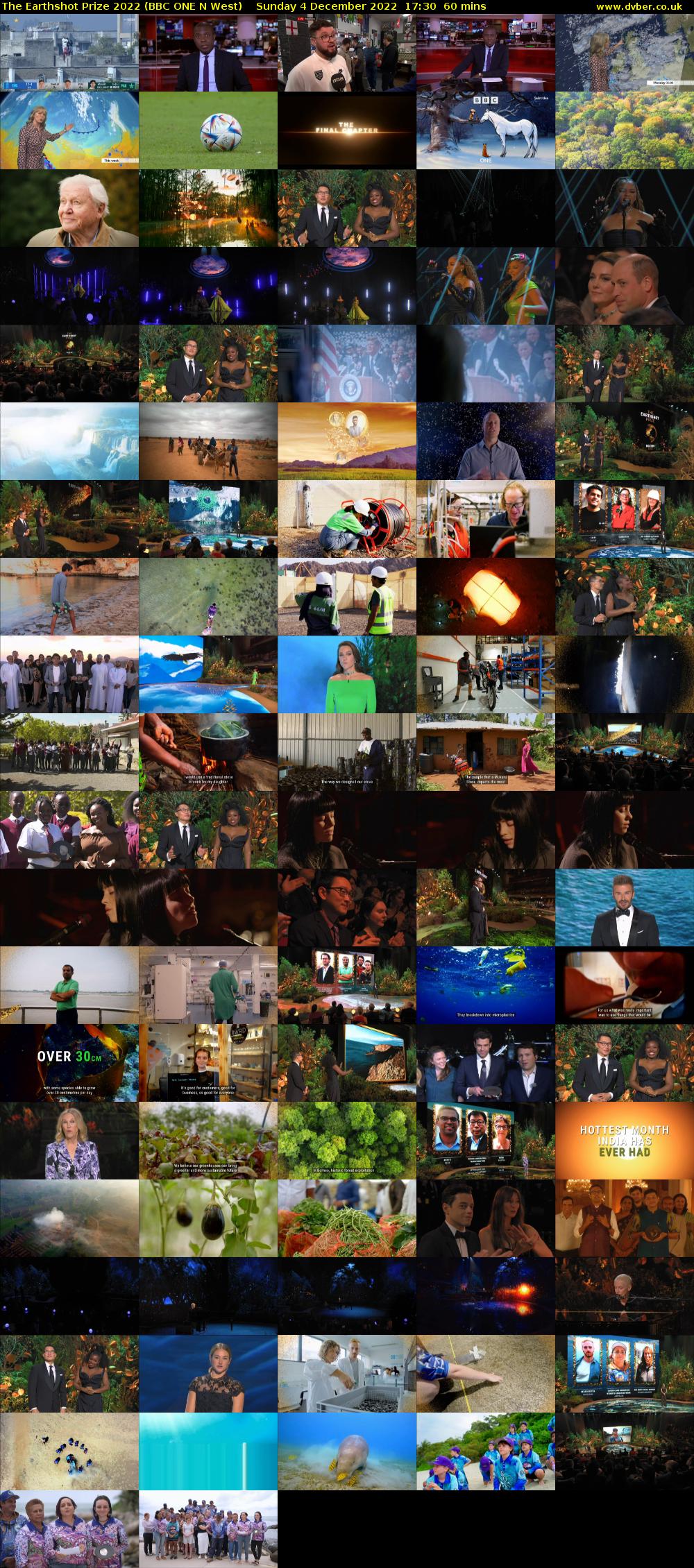 The Earthshot Prize 2022 (BBC ONE N West) Sunday 4 December 2022 17:30 - 18:30