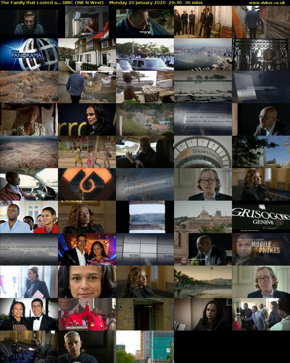 The Family that Looted a... (BBC ONE N West) Monday 20 January 2020 20:30 - 21:00