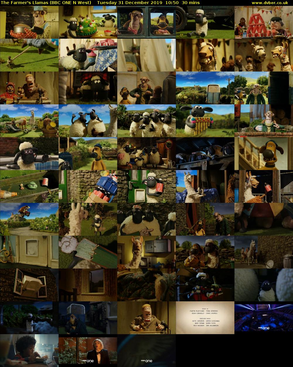 The Farmer's Llamas (BBC ONE N West) Tuesday 31 December 2019 10:50 - 11:20