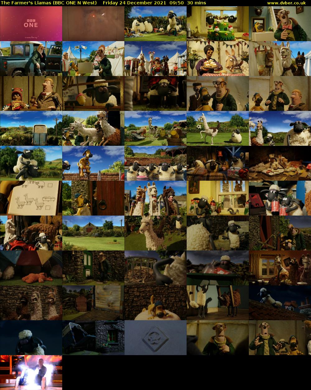 The Farmer's Llamas (BBC ONE N West) Friday 24 December 2021 09:50 - 10:20