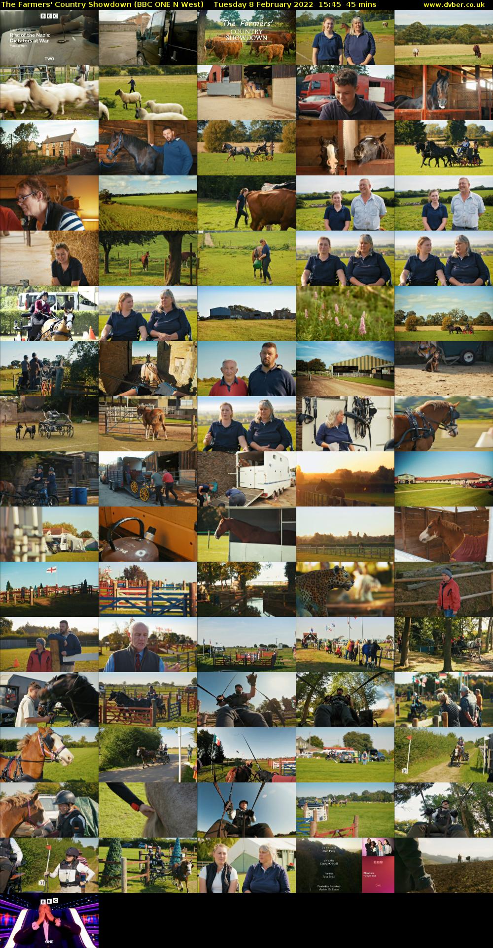 The Farmers' Country Showdown (BBC ONE N West) Tuesday 8 February 2022 15:45 - 16:30