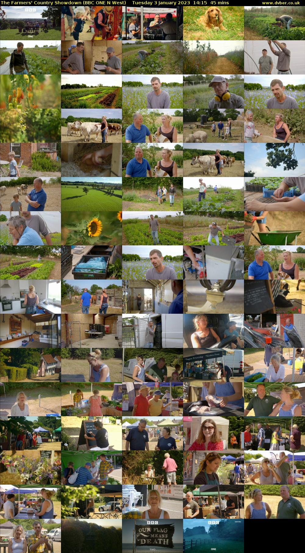 The Farmers' Country Showdown (BBC ONE N West) Tuesday 3 January 2023 14:15 - 15:00