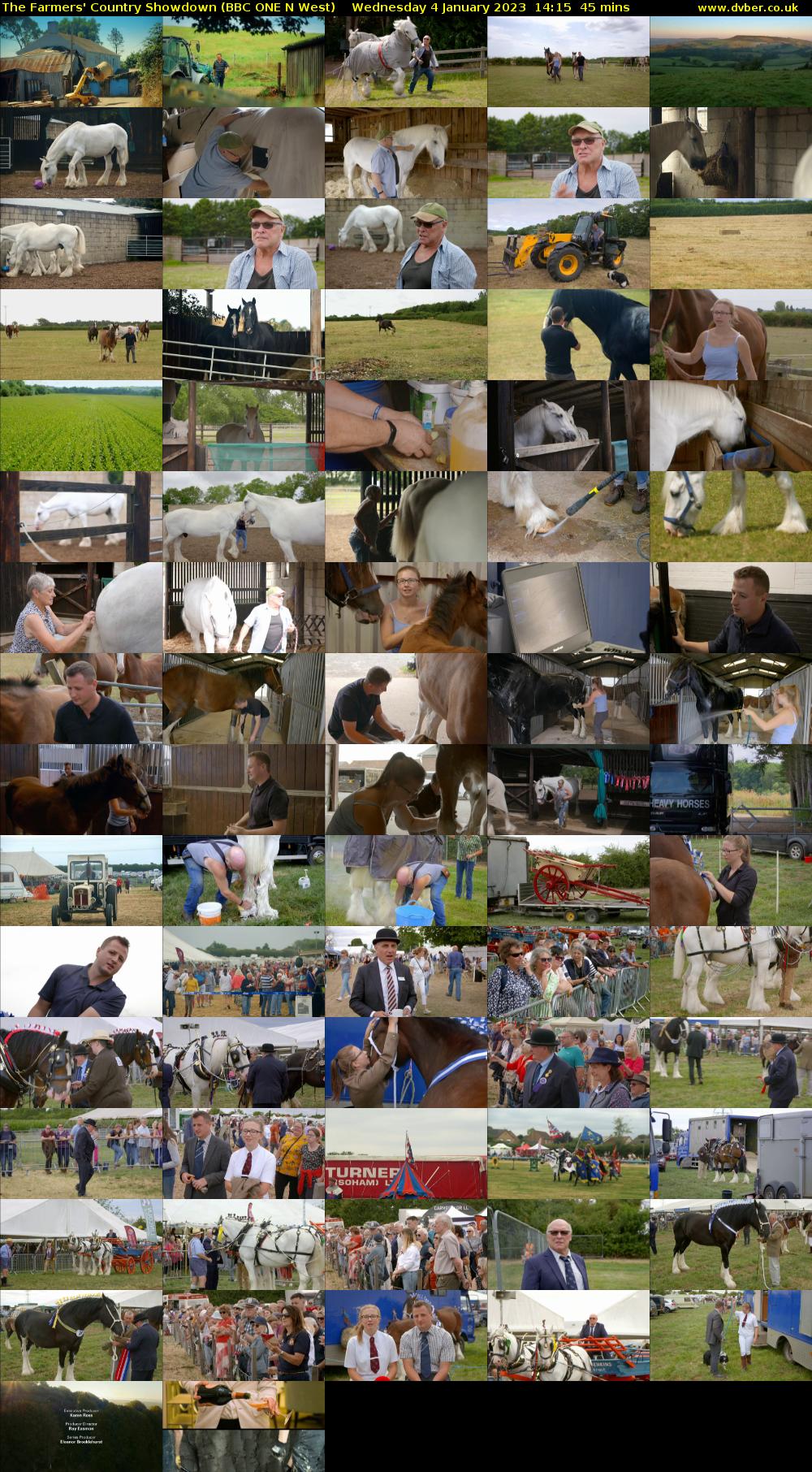 The Farmers' Country Showdown (BBC ONE N West) Wednesday 4 January 2023 14:15 - 15:00