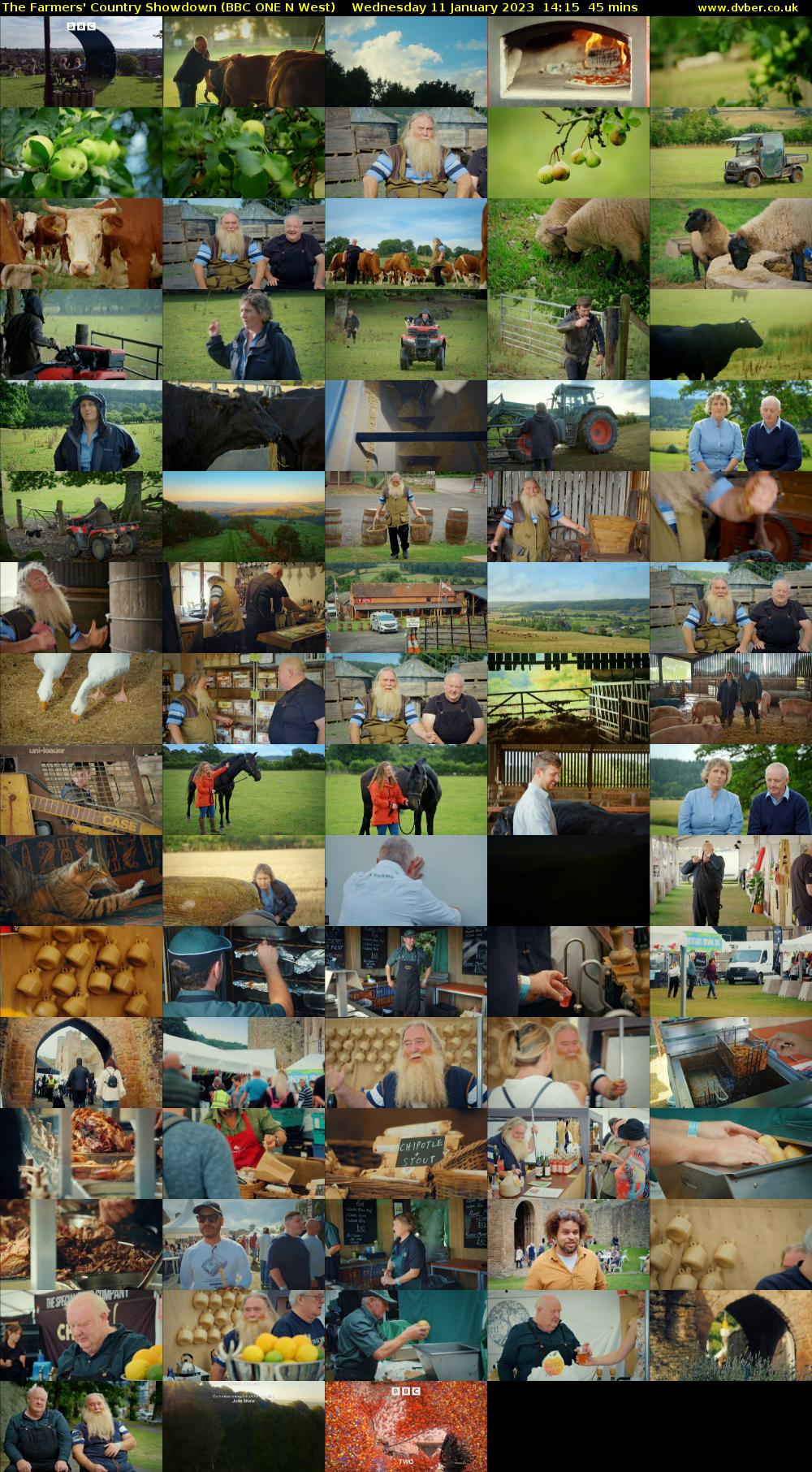 The Farmers' Country Showdown (BBC ONE N West) Wednesday 11 January 2023 14:15 - 15:00