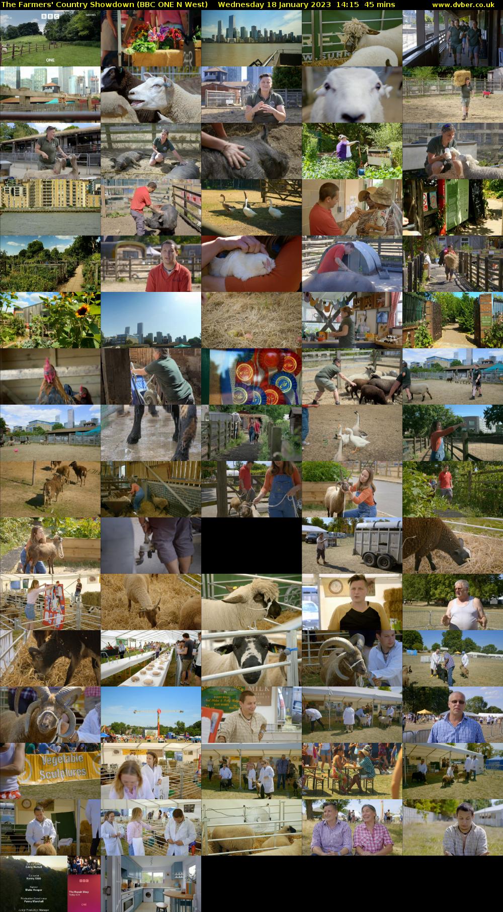 The Farmers' Country Showdown (BBC ONE N West) Wednesday 18 January 2023 14:15 - 15:00