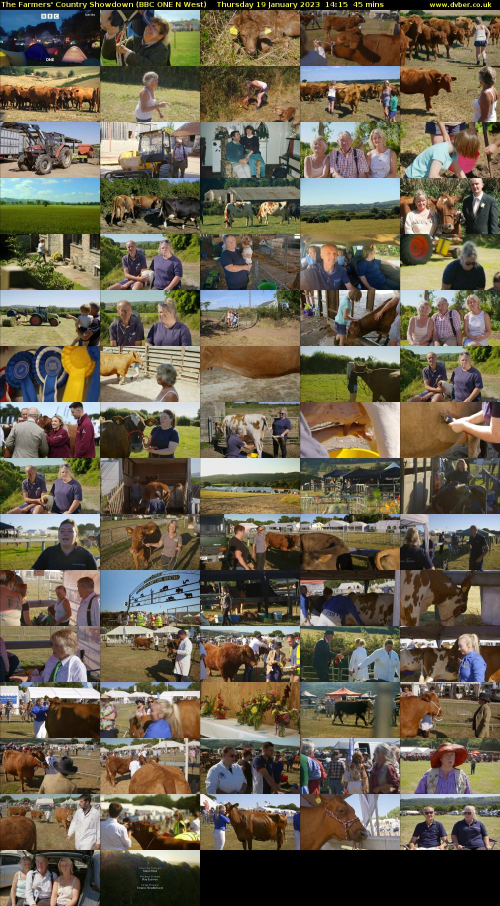 The Farmers' Country Showdown (BBC ONE N West) Thursday 19 January 2023 14:15 - 15:00