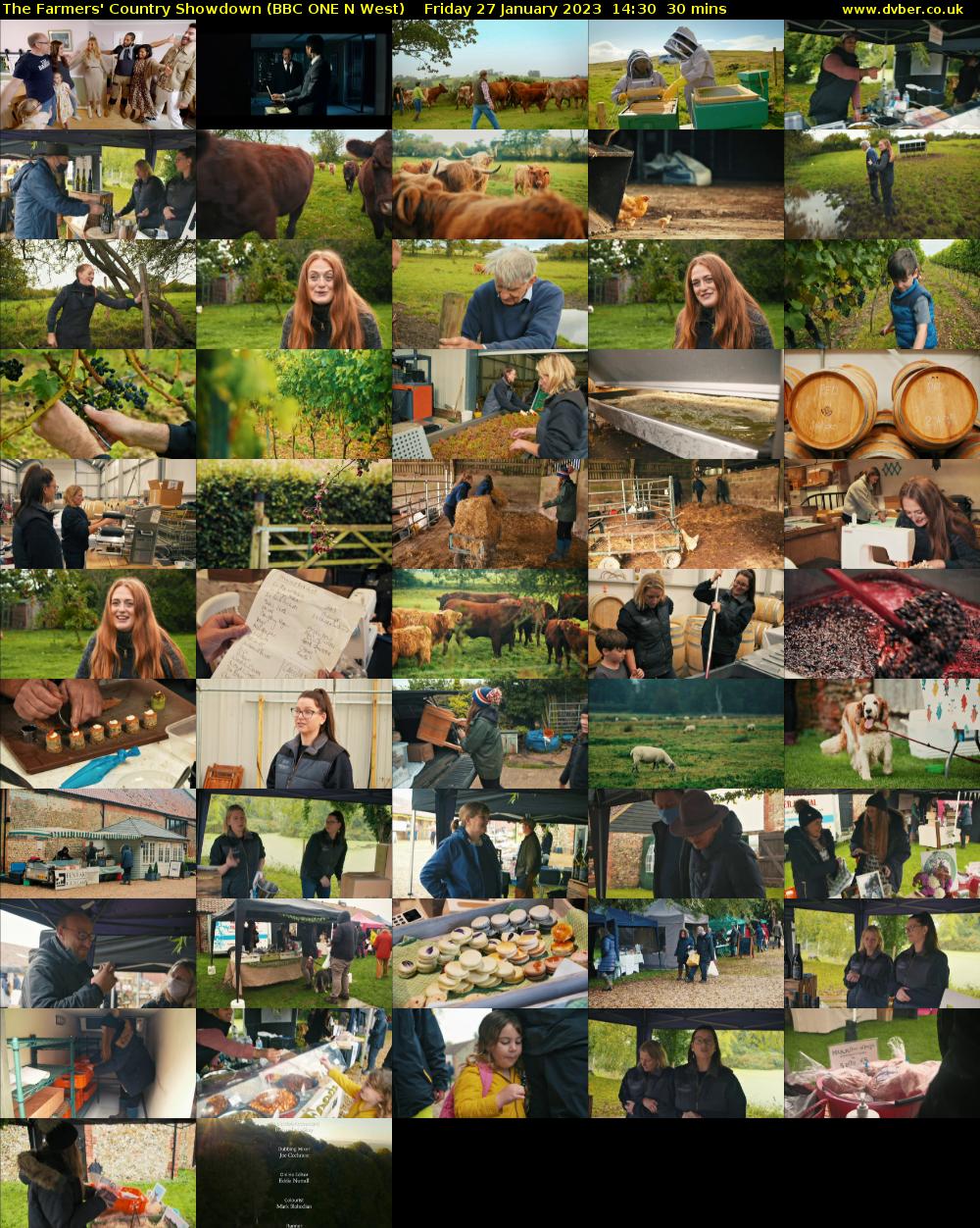The Farmers' Country Showdown (BBC ONE N West) Friday 27 January 2023 14:30 - 15:00