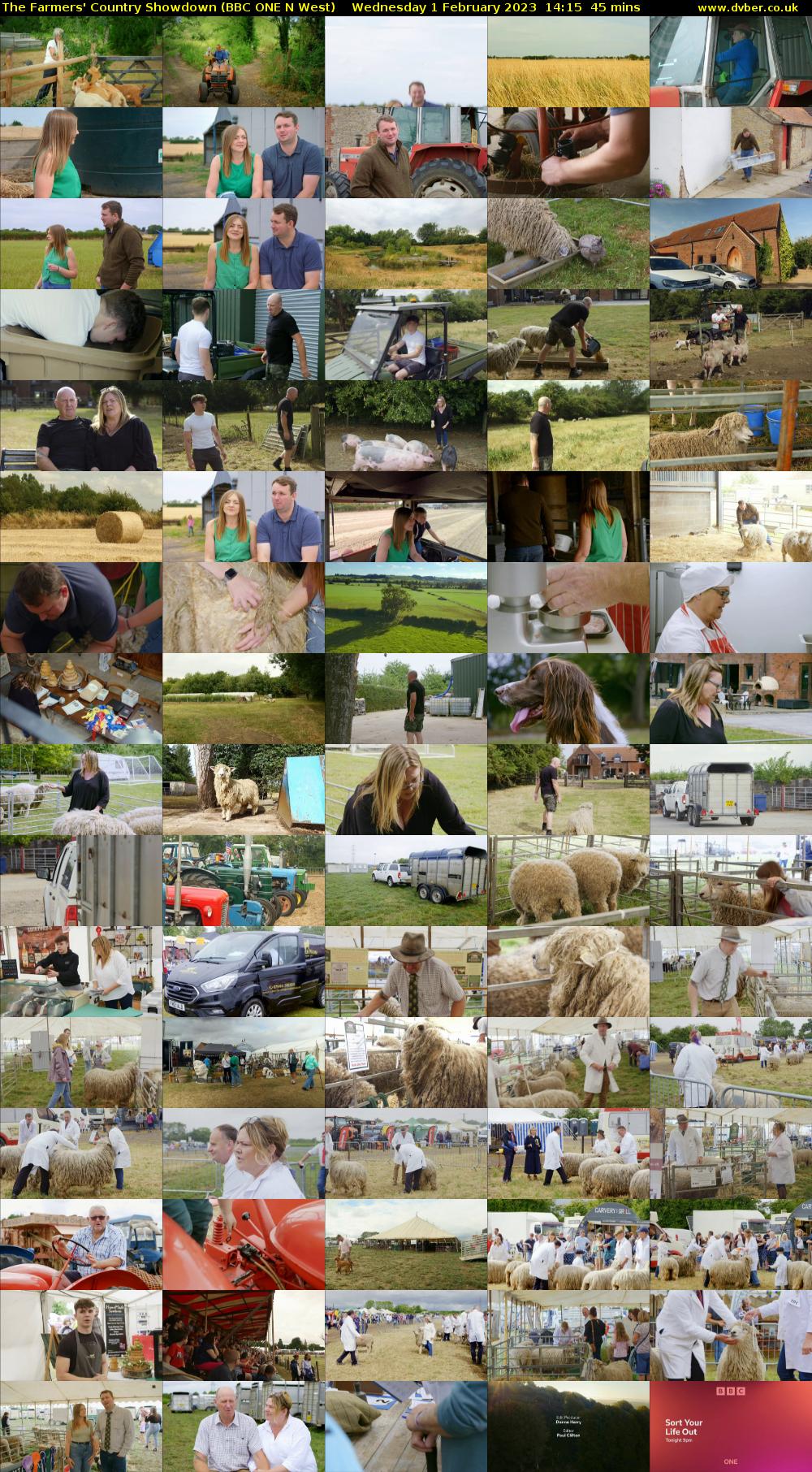 The Farmers' Country Showdown (BBC ONE N West) Wednesday 1 February 2023 14:15 - 15:00