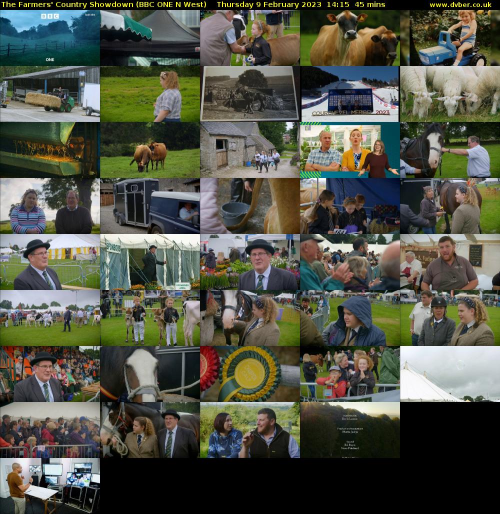 The Farmers' Country Showdown (BBC ONE N West) Thursday 9 February 2023 14:15 - 15:00