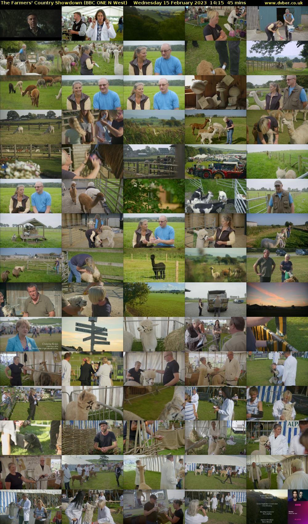 The Farmers' Country Showdown (BBC ONE N West) Wednesday 15 February 2023 14:15 - 15:00