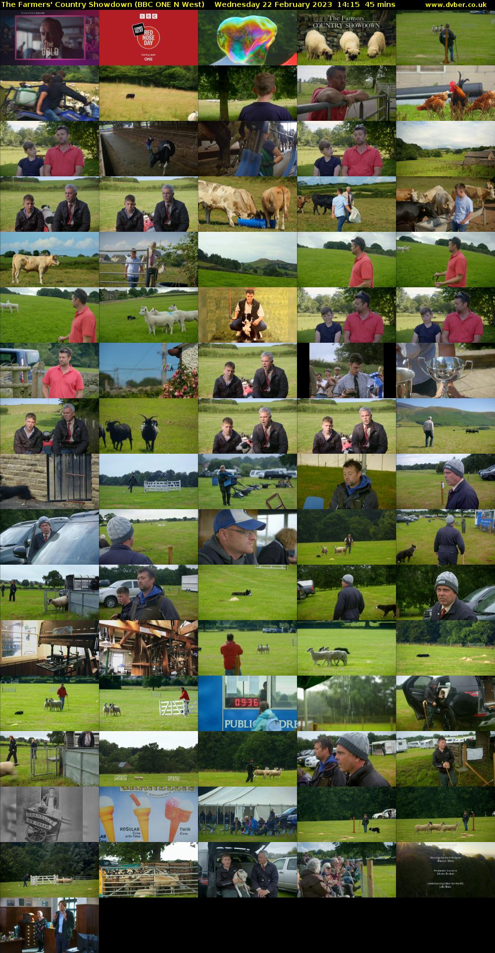 The Farmers' Country Showdown (BBC ONE N West) Wednesday 22 February 2023 14:15 - 15:00