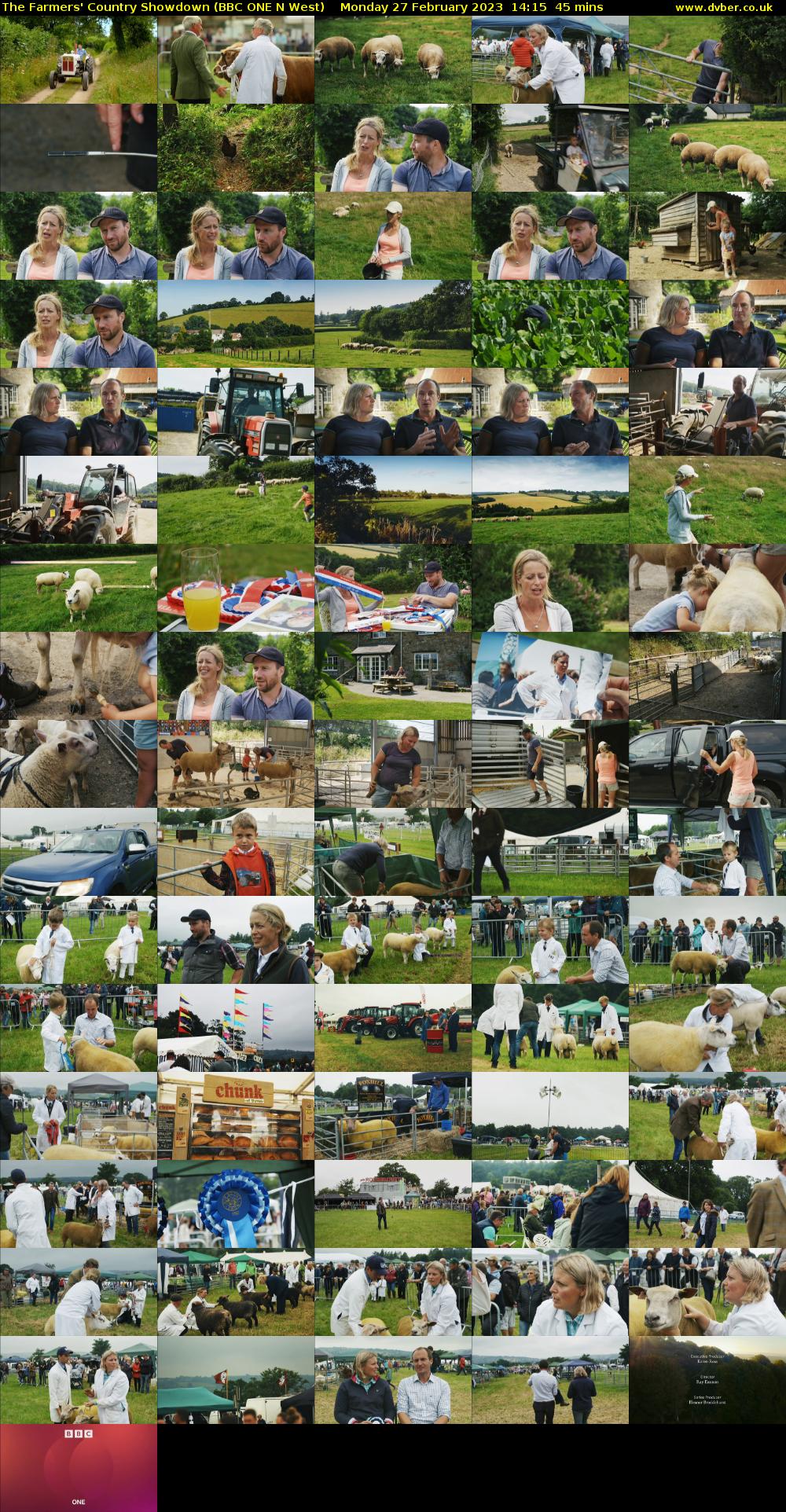 The Farmers' Country Showdown (BBC ONE N West) Monday 27 February 2023 14:15 - 15:00