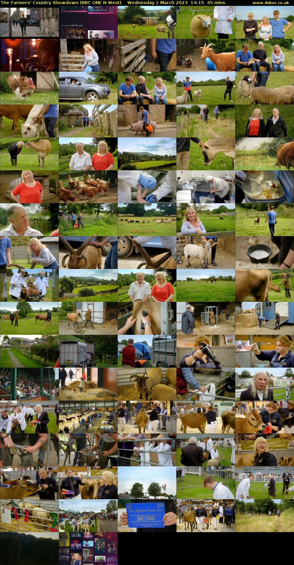 The Farmers' Country Showdown (BBC ONE N West) Wednesday 1 March 2023 14:15 - 15:00