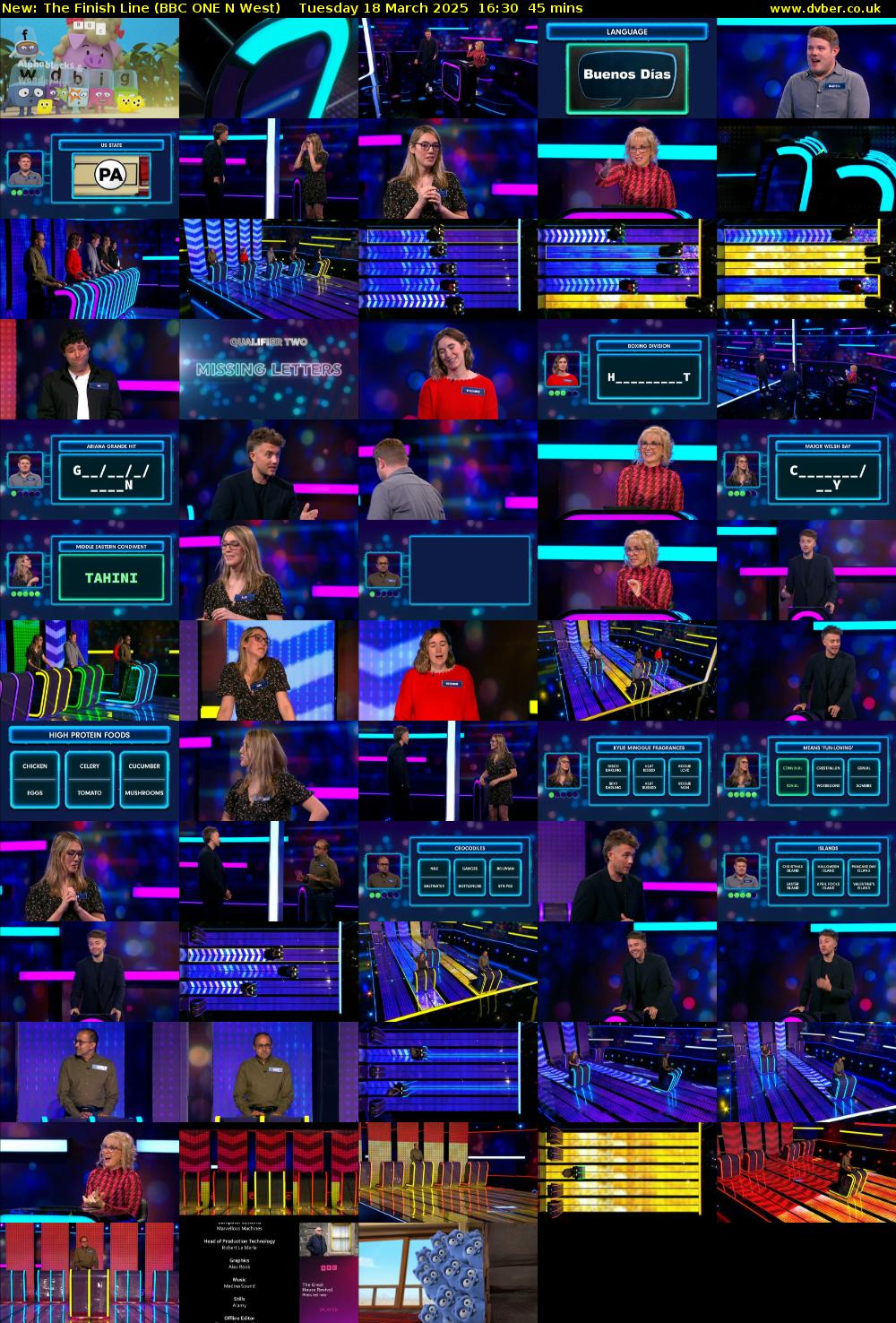 The Finish Line (BBC ONE N West) Tuesday 18 March 2025 16:30 - 17:15