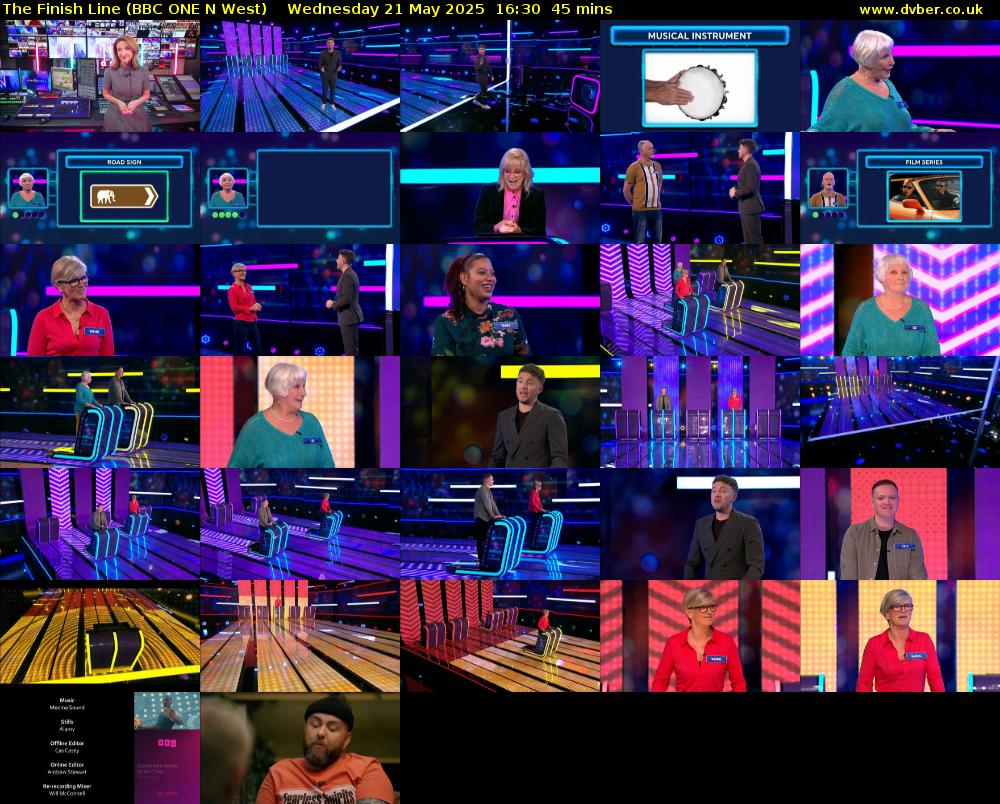 The Finish Line (BBC ONE N West) Wednesday 21 May 2025 16:30 - 17:15