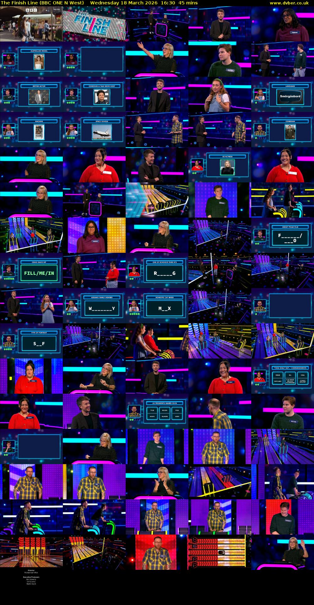 The Finish Line (BBC ONE N West) Wednesday 18 March 2026 16:30 - 17:15