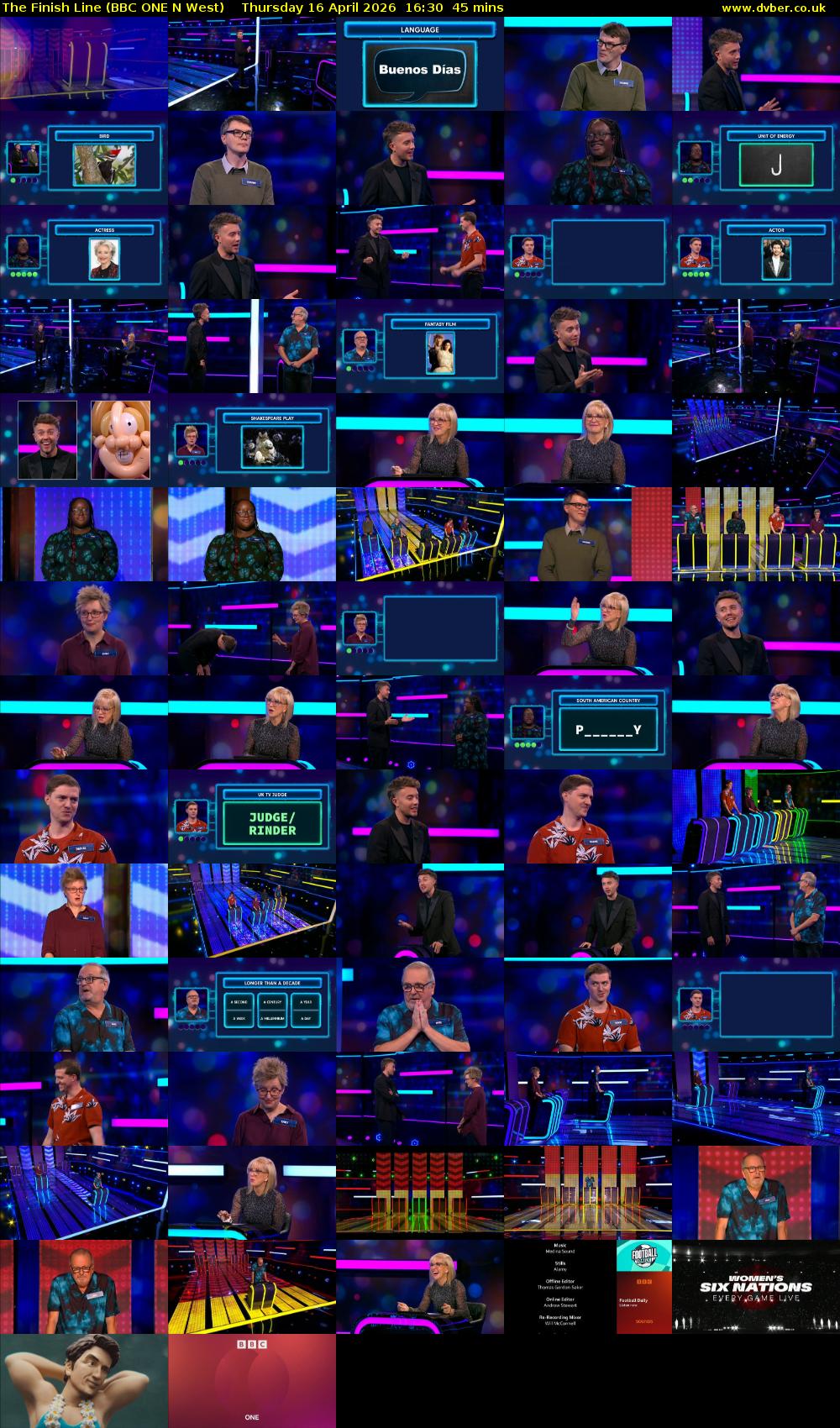 The Finish Line (BBC ONE N West) Thursday 16 April 2026 16:30 - 17:15