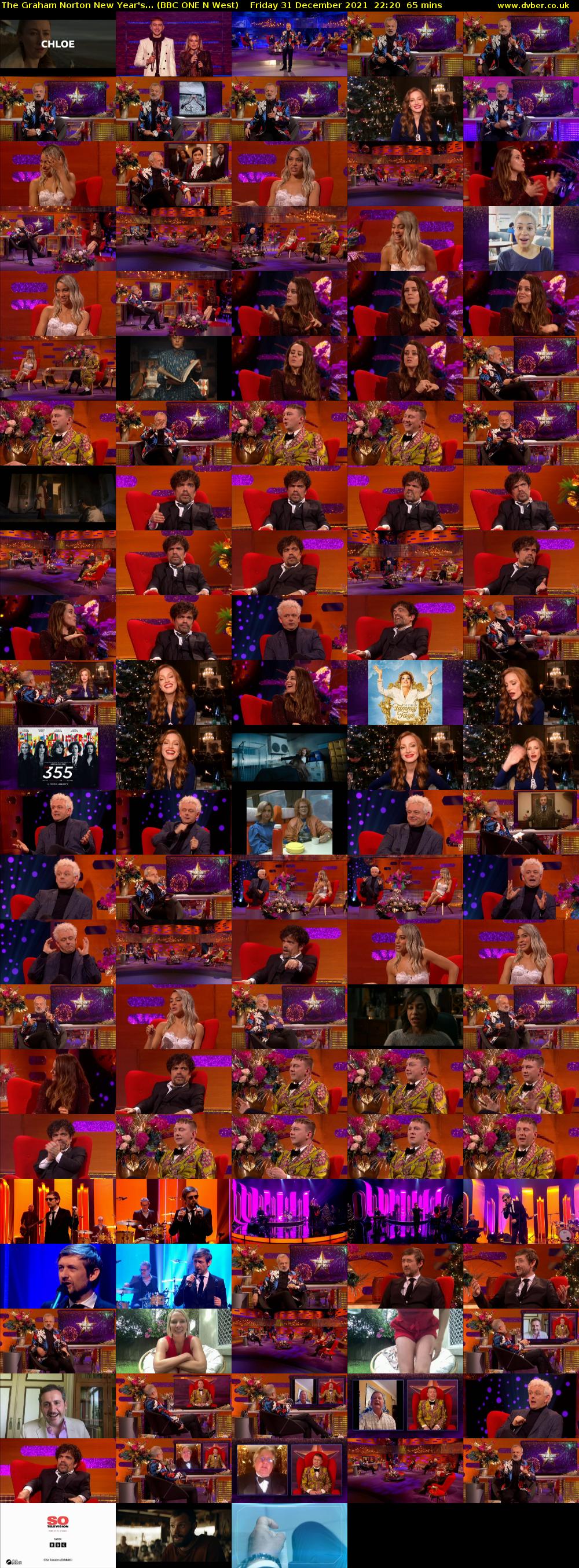 The Graham Norton New Year's... (BBC ONE N West) Friday 31 December 2021 22:20 - 23:25