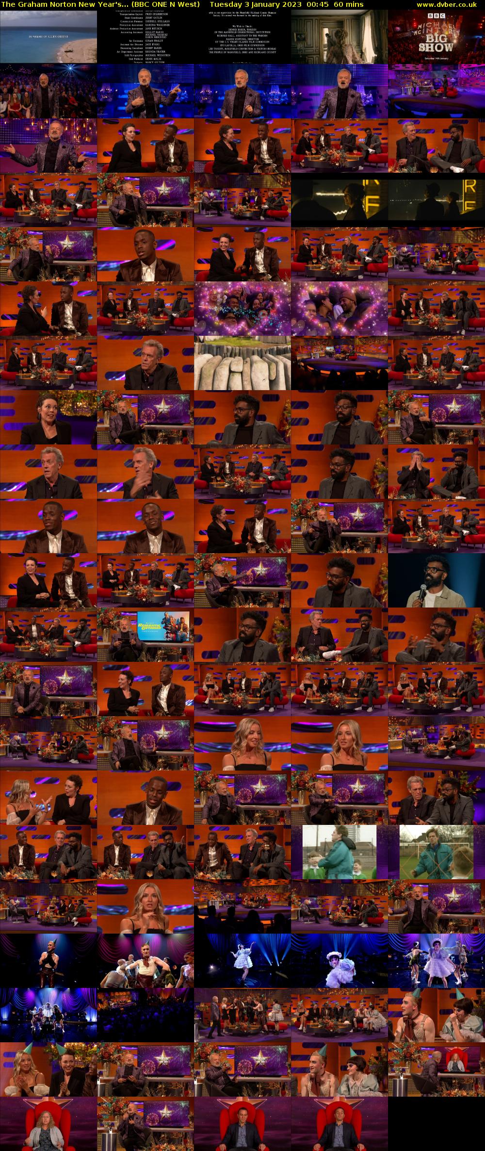 The Graham Norton New Year's... (BBC ONE N West) Tuesday 3 January 2023 00:45 - 01:45
