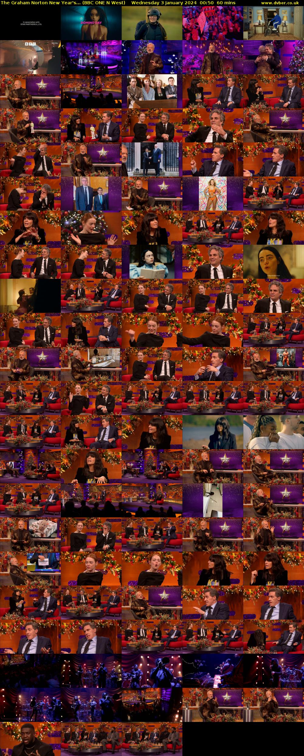 The Graham Norton New Year's... (BBC ONE N West) Wednesday 3 January 2024 00:50 - 01:50