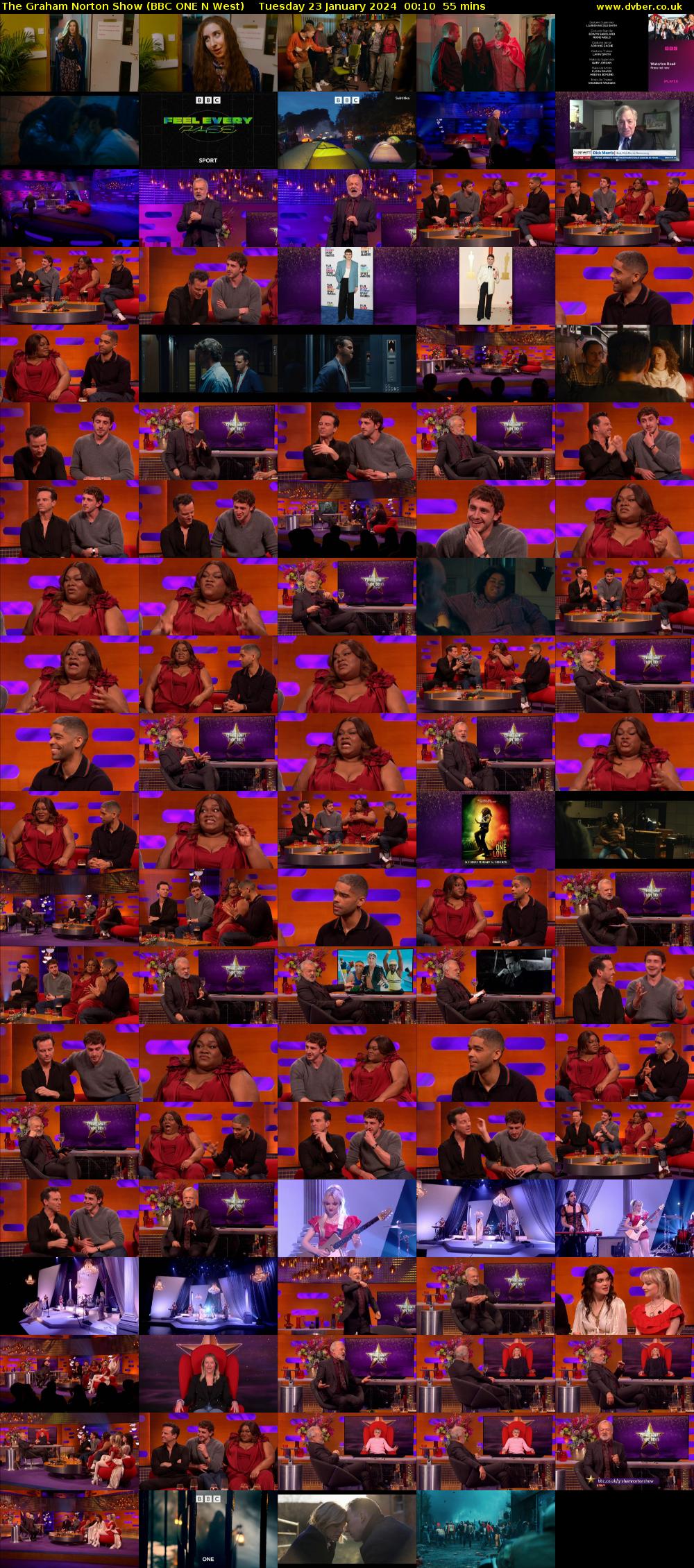 The Graham Norton Show (BBC ONE N West) Tuesday 23 January 2024 00:10 - 01:05