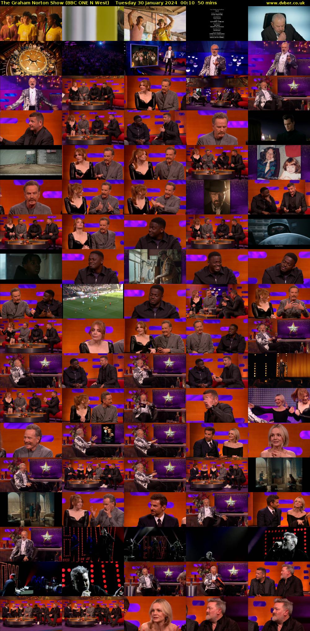 The Graham Norton Show (BBC ONE N West) Tuesday 30 January 2024 00:10 - 01:00