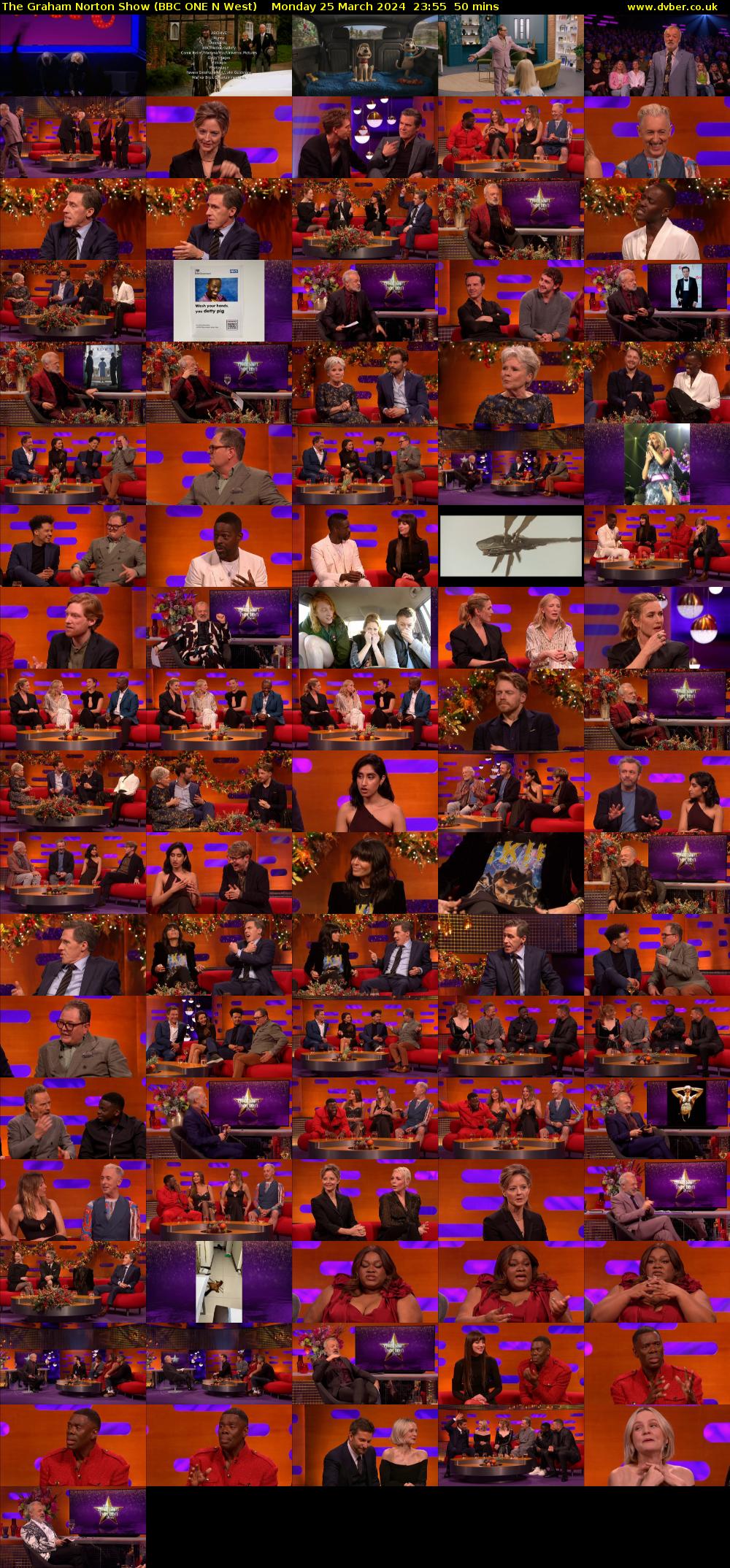 The Graham Norton Show (BBC ONE N West) Monday 25 March 2024 23:55 - 00:45