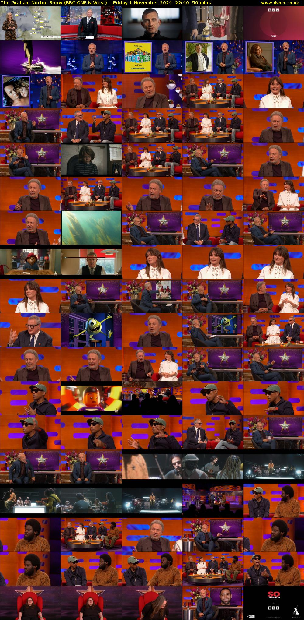 The Graham Norton Show (BBC ONE N West) Friday 1 November 2024 22:40 - 23:30