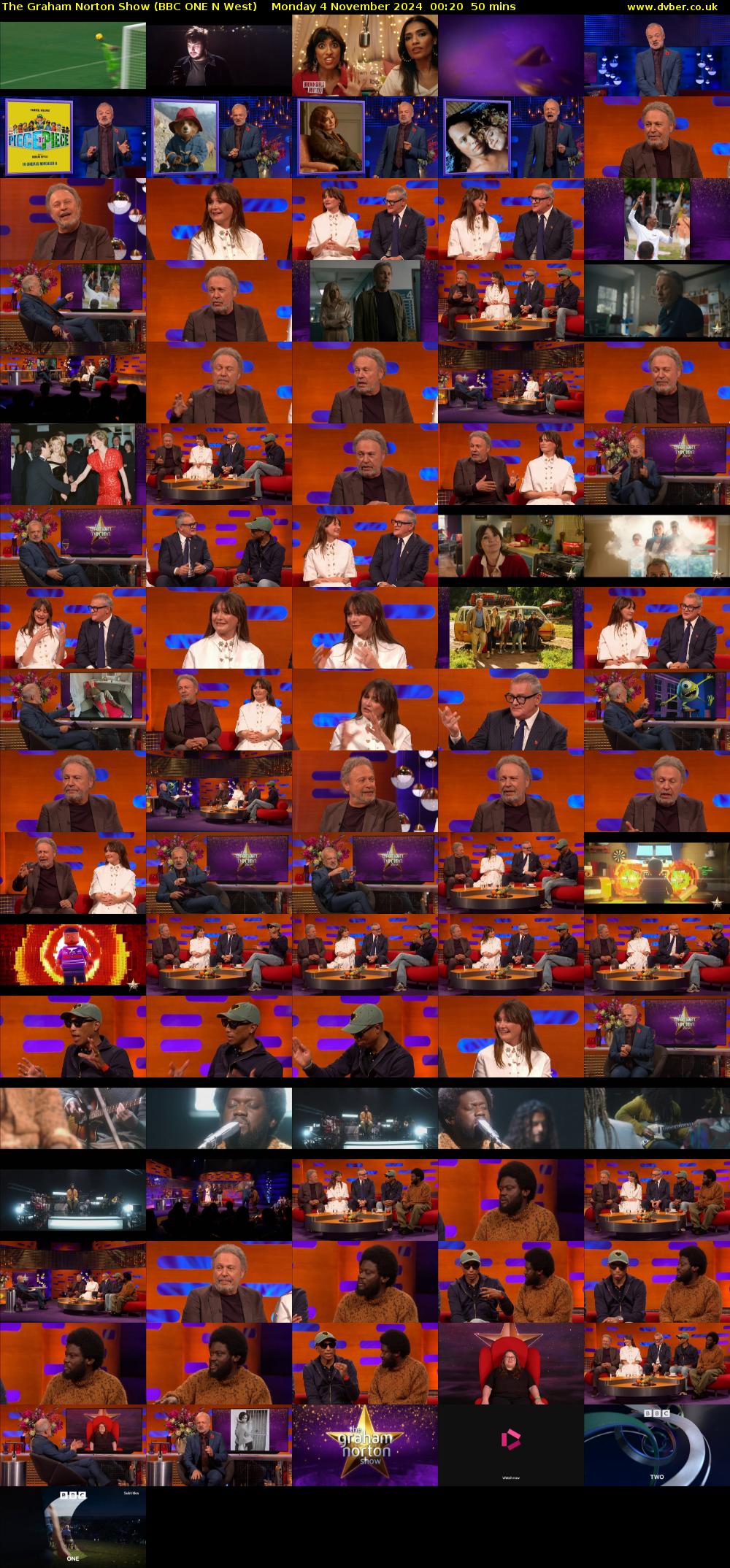 The Graham Norton Show (BBC ONE N West) Monday 4 November 2024 00:20 - 01:10