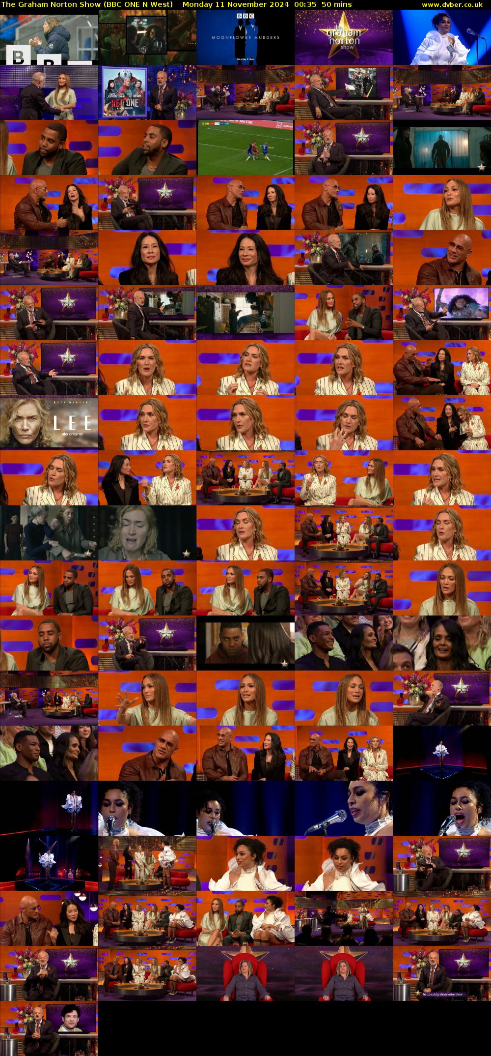 The Graham Norton Show (BBC ONE N West) Monday 11 November 2024 00:35 - 01:25