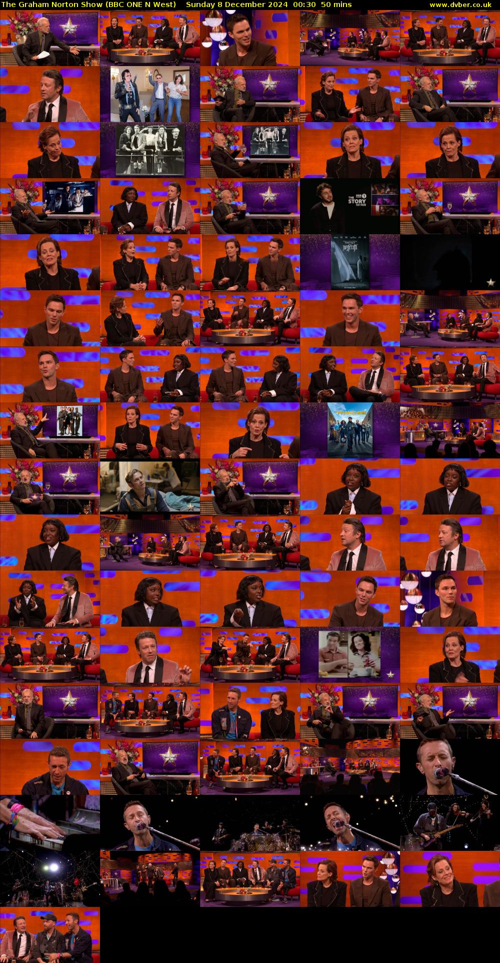 The Graham Norton Show (BBC ONE N West) Sunday 8 December 2024 00:30 - 01:20