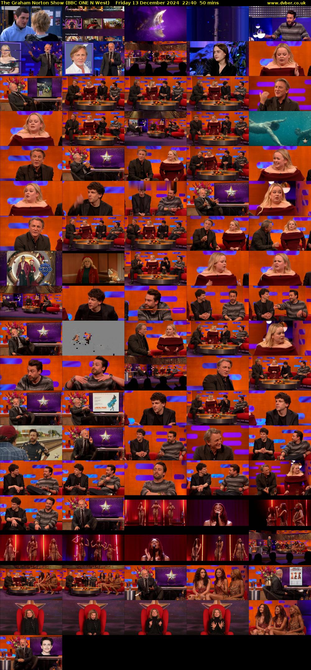 The Graham Norton Show (BBC ONE N West) Friday 13 December 2024 22:40 - 23:30