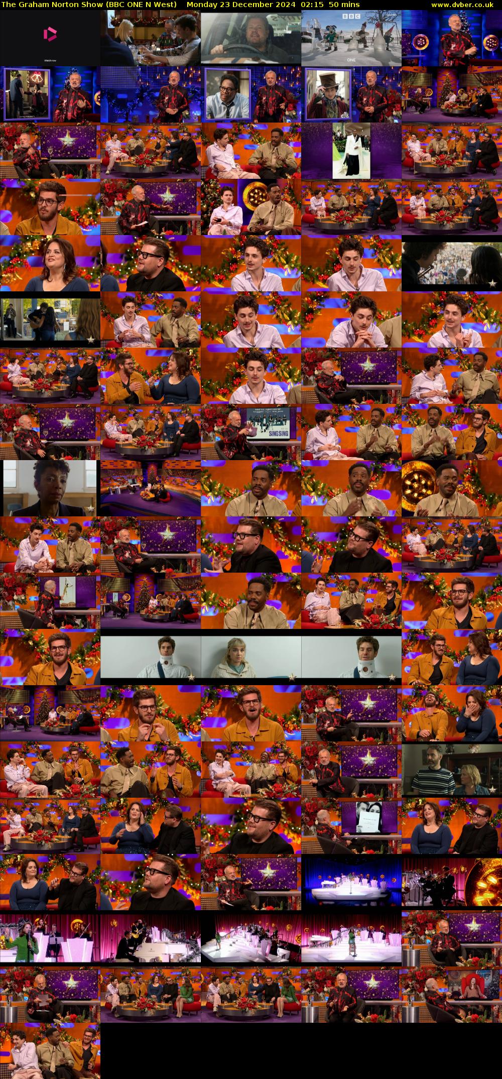 The Graham Norton Show (BBC ONE N West) Monday 23 December 2024 02:15 - 03:05
