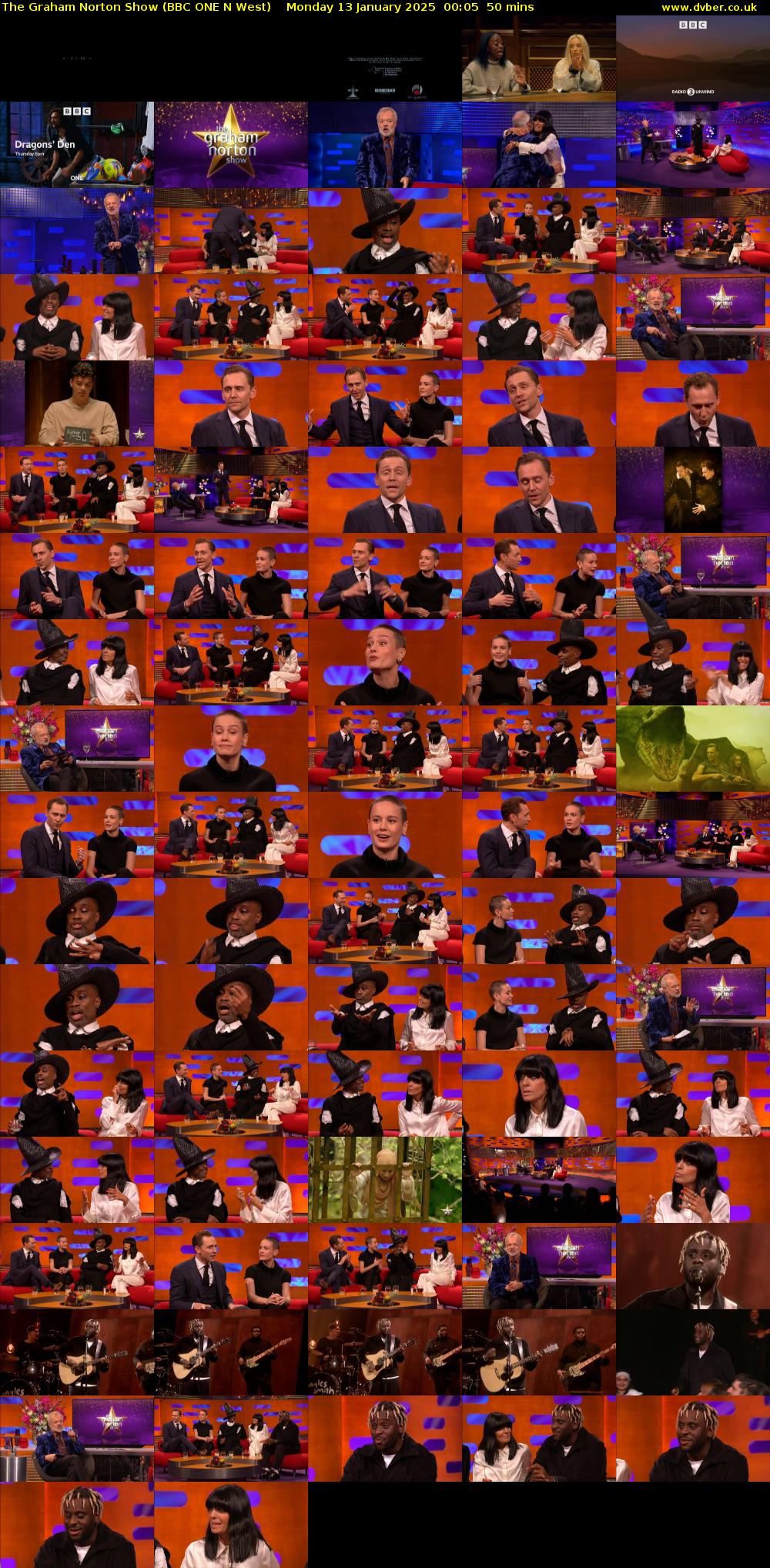The Graham Norton Show (BBC ONE N West) Monday 13 January 2025 00:05 - 00:55