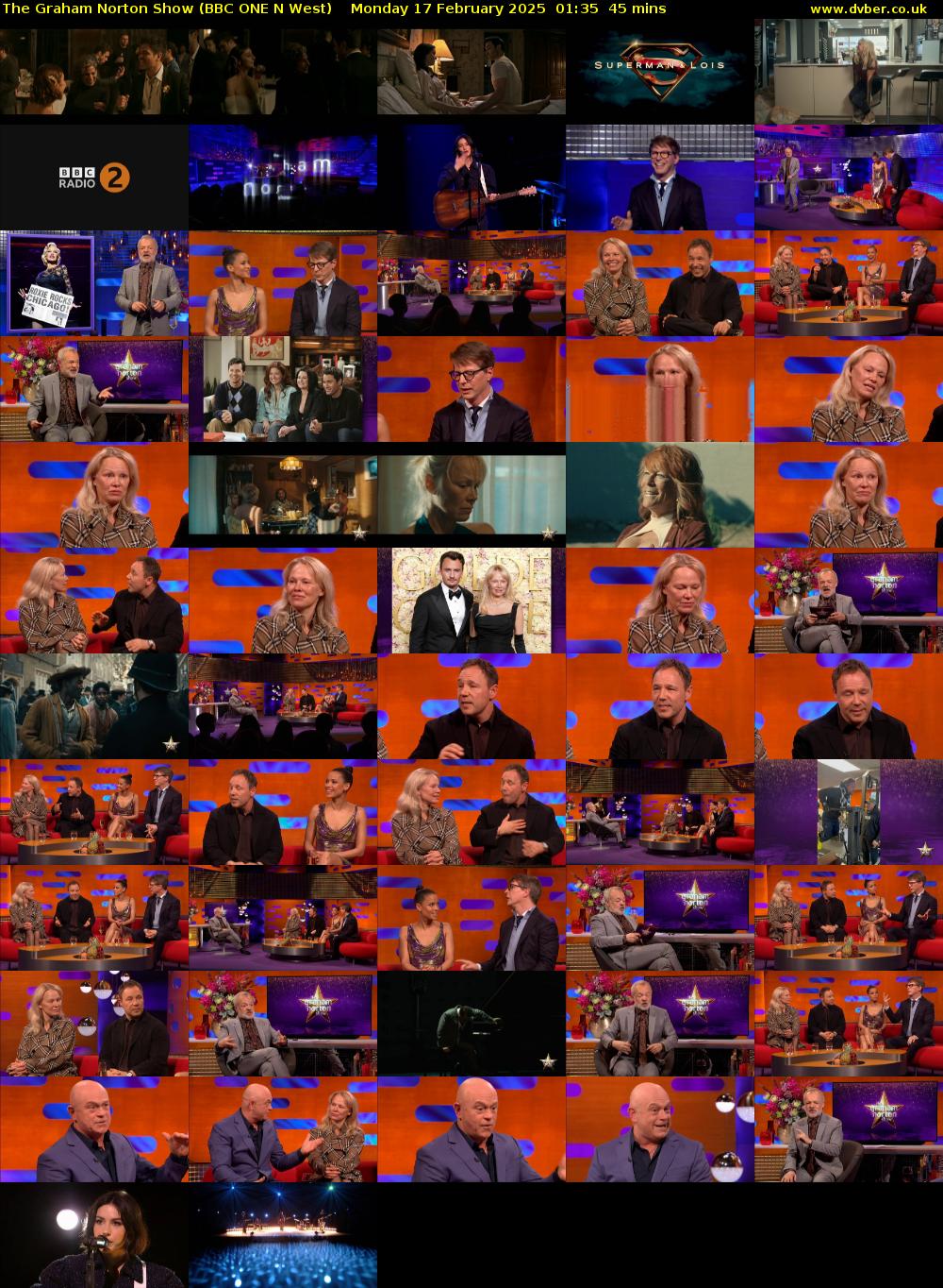 The Graham Norton Show (BBC ONE N West) Monday 17 February 2025 01:35 - 02:20