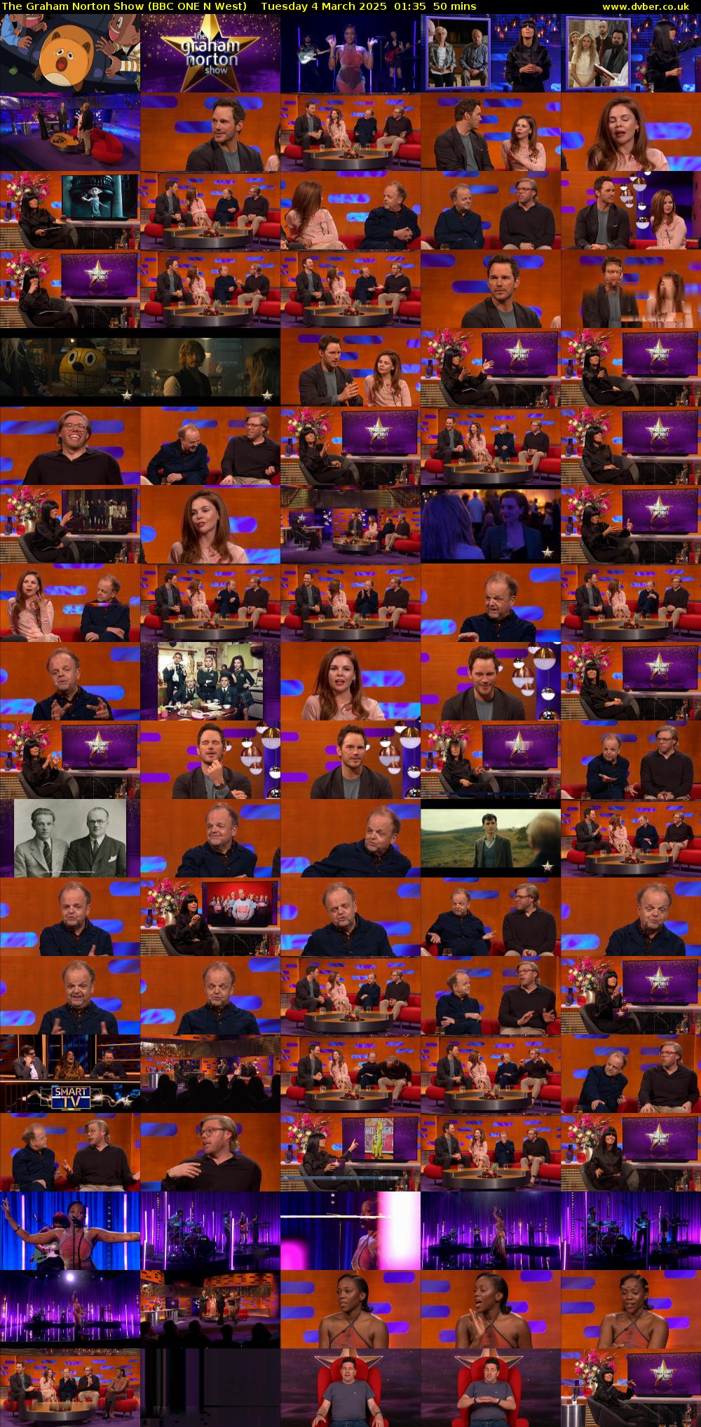 The Graham Norton Show (BBC ONE N West) Tuesday 4 March 2025 01:35 - 02:25