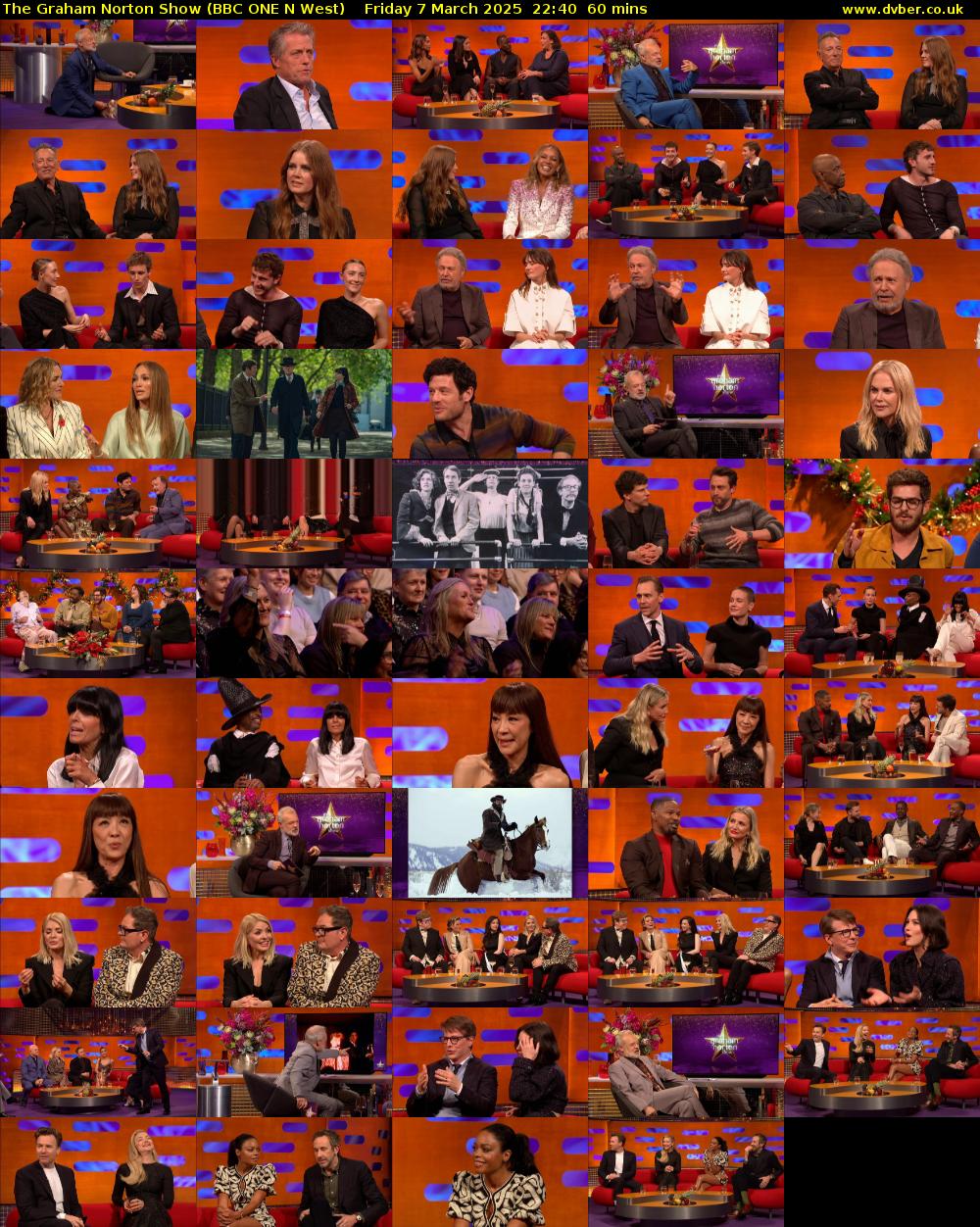 The Graham Norton Show (BBC ONE N West) Friday 7 March 2025 22:40 - 23:40