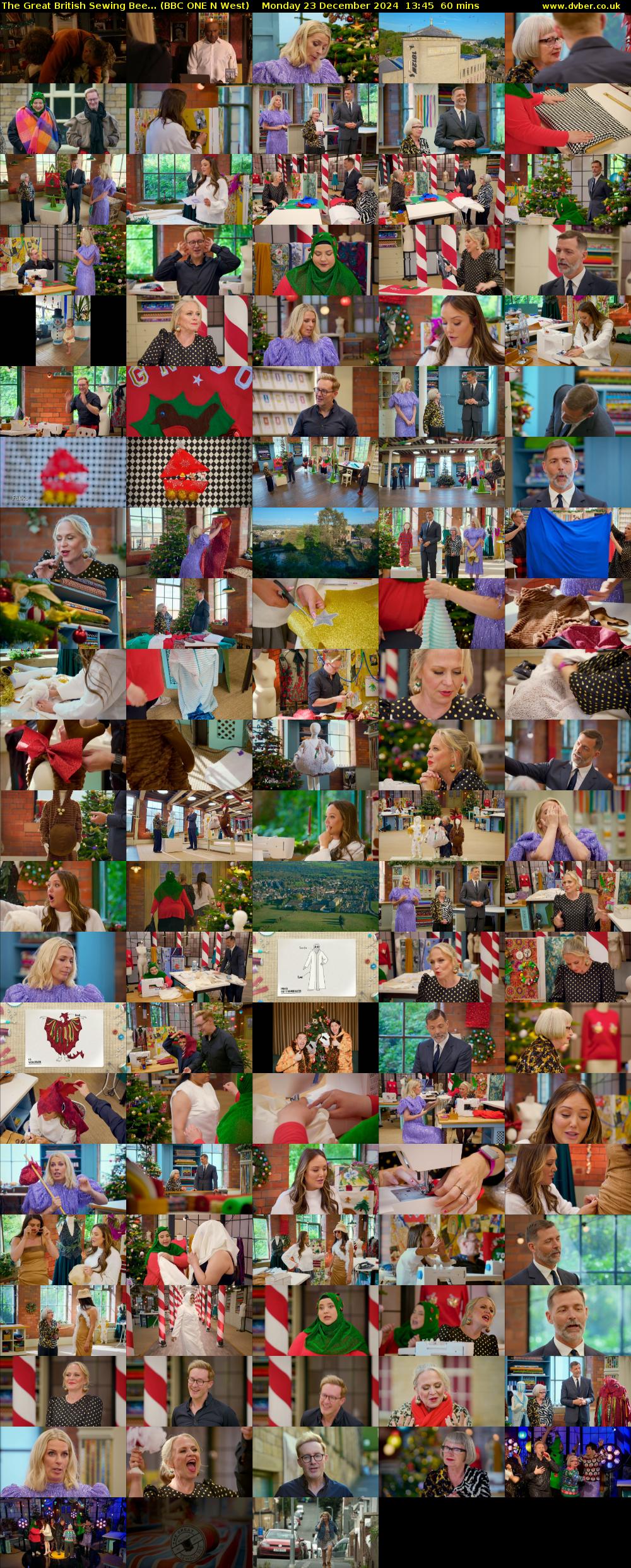 The Great British Sewing Bee... (BBC ONE N West) Monday 23 December 2024 13:45 - 14:45