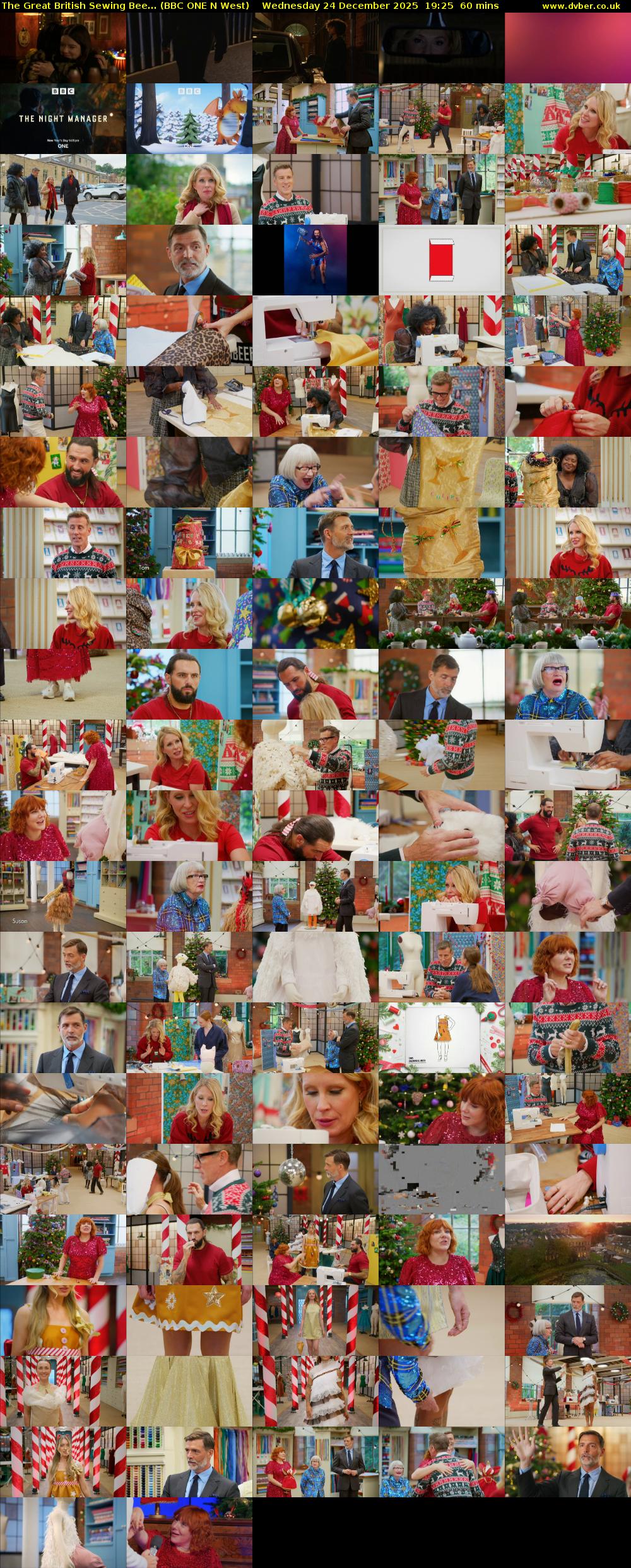 The Great British Sewing Bee... (BBC ONE N West) Wednesday 24 December 2025 19:25 - 20:25