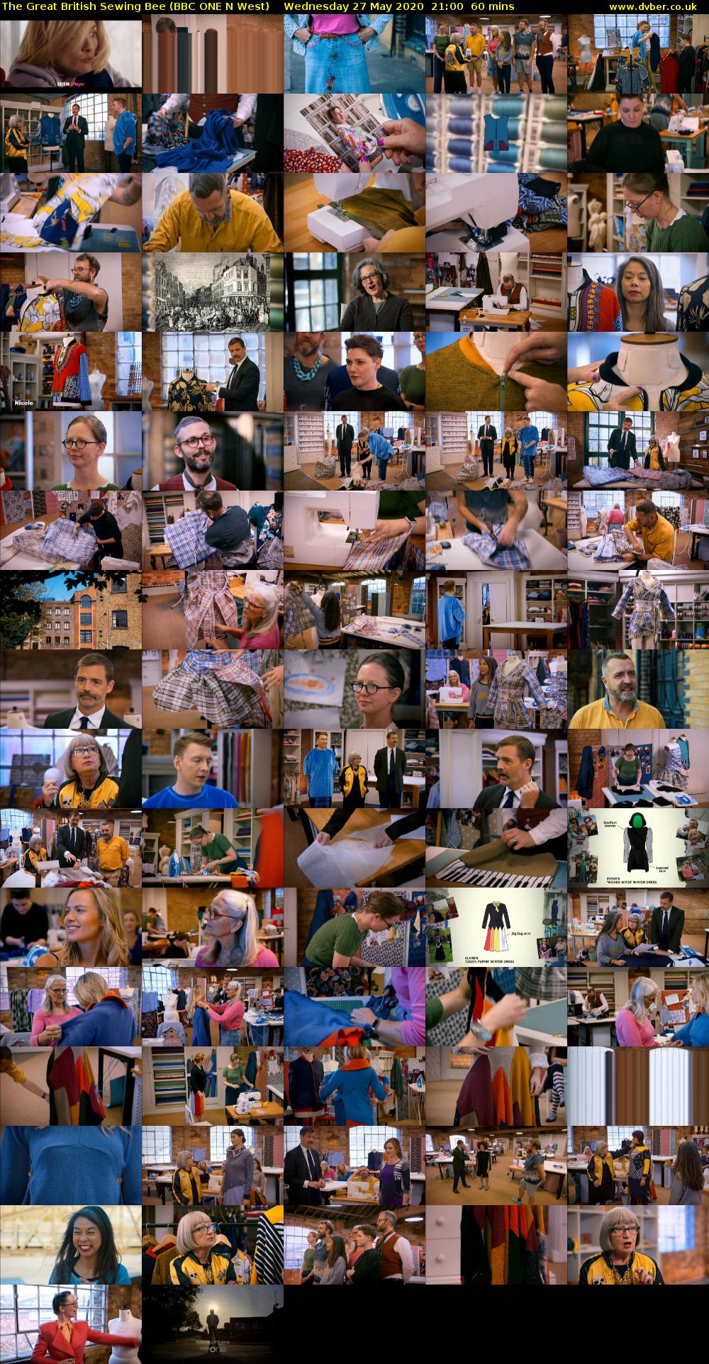 The Great British Sewing Bee (BBC ONE N West) Wednesday 27 May 2020 21:00 - 22:00
