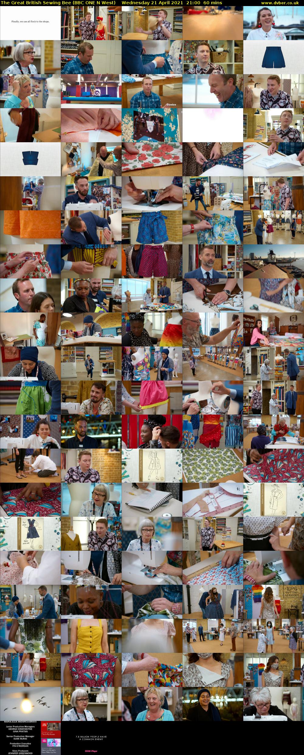 The Great British Sewing Bee (BBC ONE N West) Wednesday 21 April 2021 21:00 - 22:00
