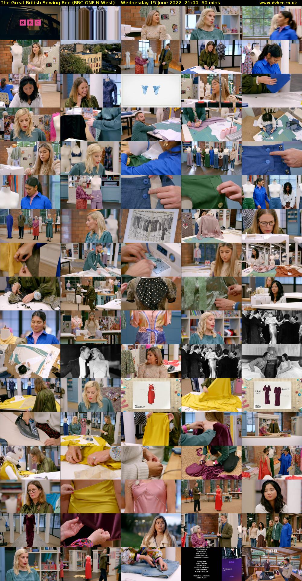 The Great British Sewing Bee (BBC ONE N West) Wednesday 15 June 2022 21:00 - 22:00